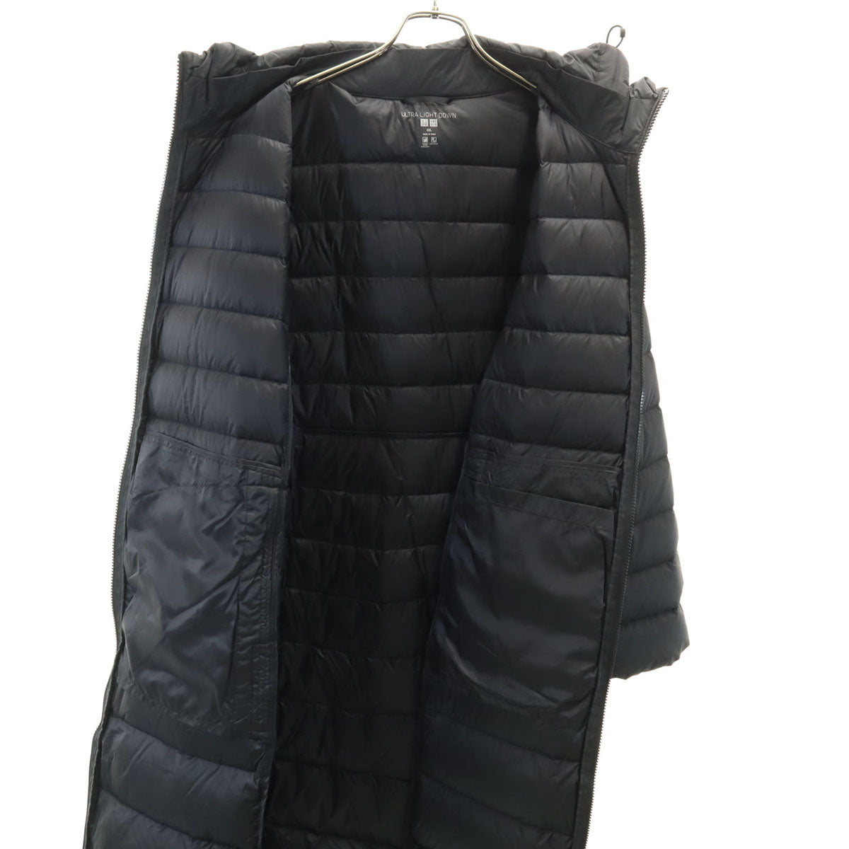 未使用 UNIQLO ユニクロ ウルトラライト ダウンコート XXL ブラック 収納袋付き レディース
