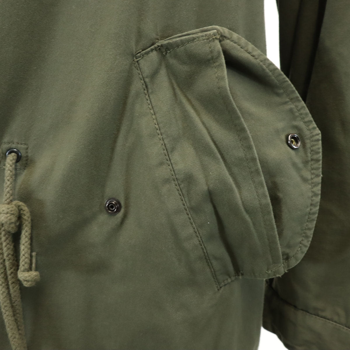 HOUSTON ヒューストン モッズコート XS カーキ ライナー付き メンズ