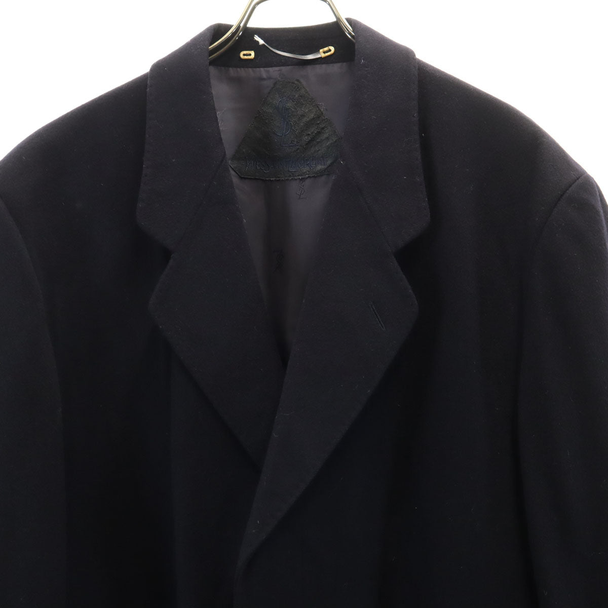 YVES SAINT LAURENT イヴサンローラン チェスターコート 濃紺 メンズ