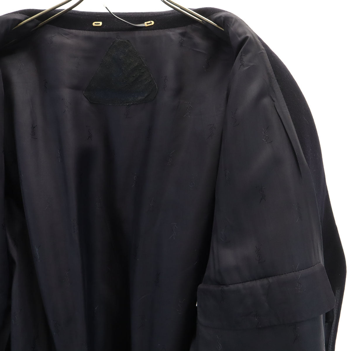 YVES SAINT LAURENT イヴサンローラン チェスターコート 濃紺 メンズ