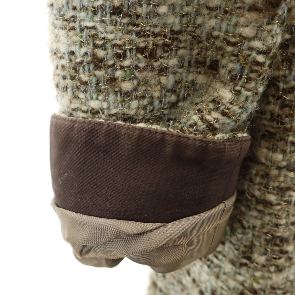 MAXMARA STUDIO マックスマーラステュディオ ツイード ステンカラーコート 42 グレージュ レディース