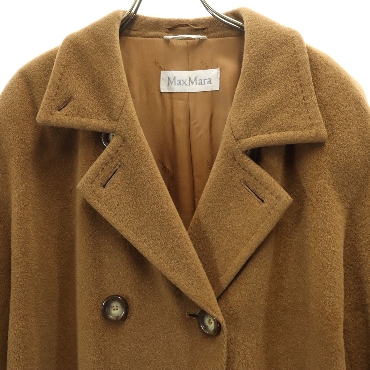 MAXMARA STUDIO マックスマーラステュディオ イタリア製 ダブルブレスト ウールコート ブラウン レディース