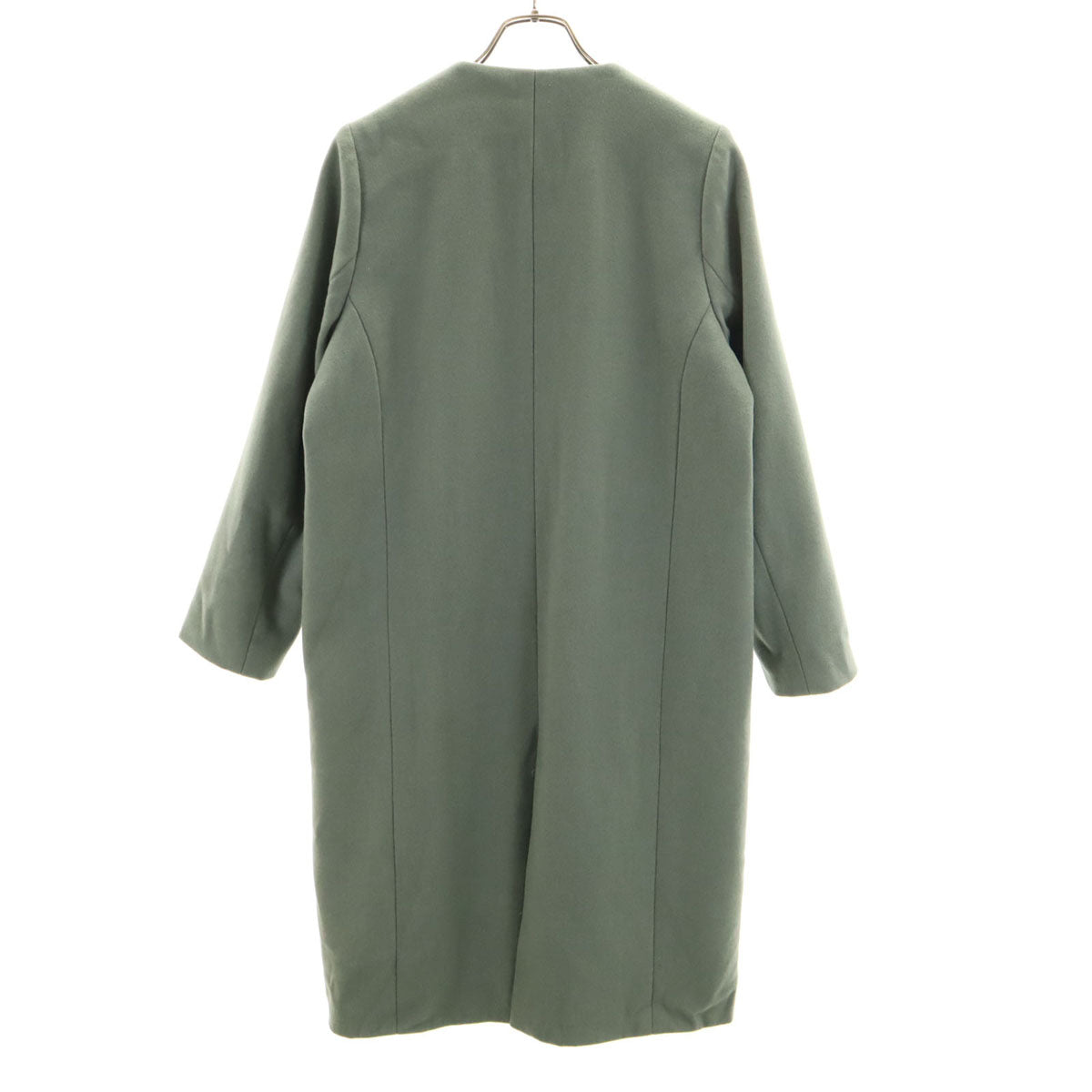 KBF ケービーエフ ノーカラーコート ONE SIZE グリーングレー レディース