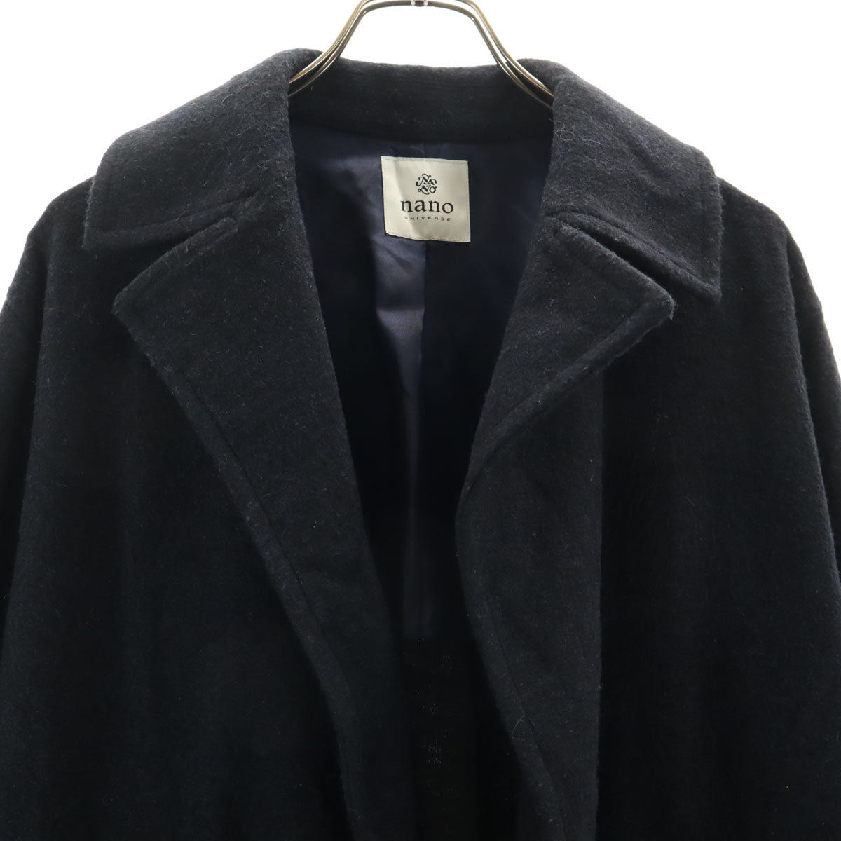 nano universe ナノユニバース チェスターコート 36 濃紺 レディース