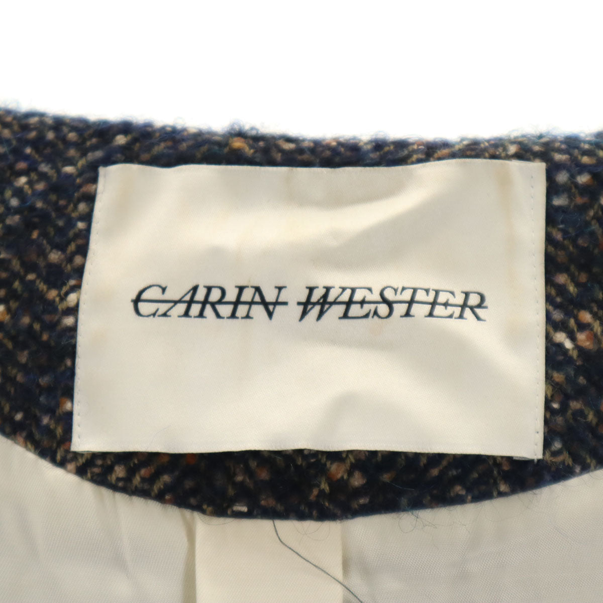 CARIN WESTER キャリンウェスター ウールコート XS ネイビー レディース