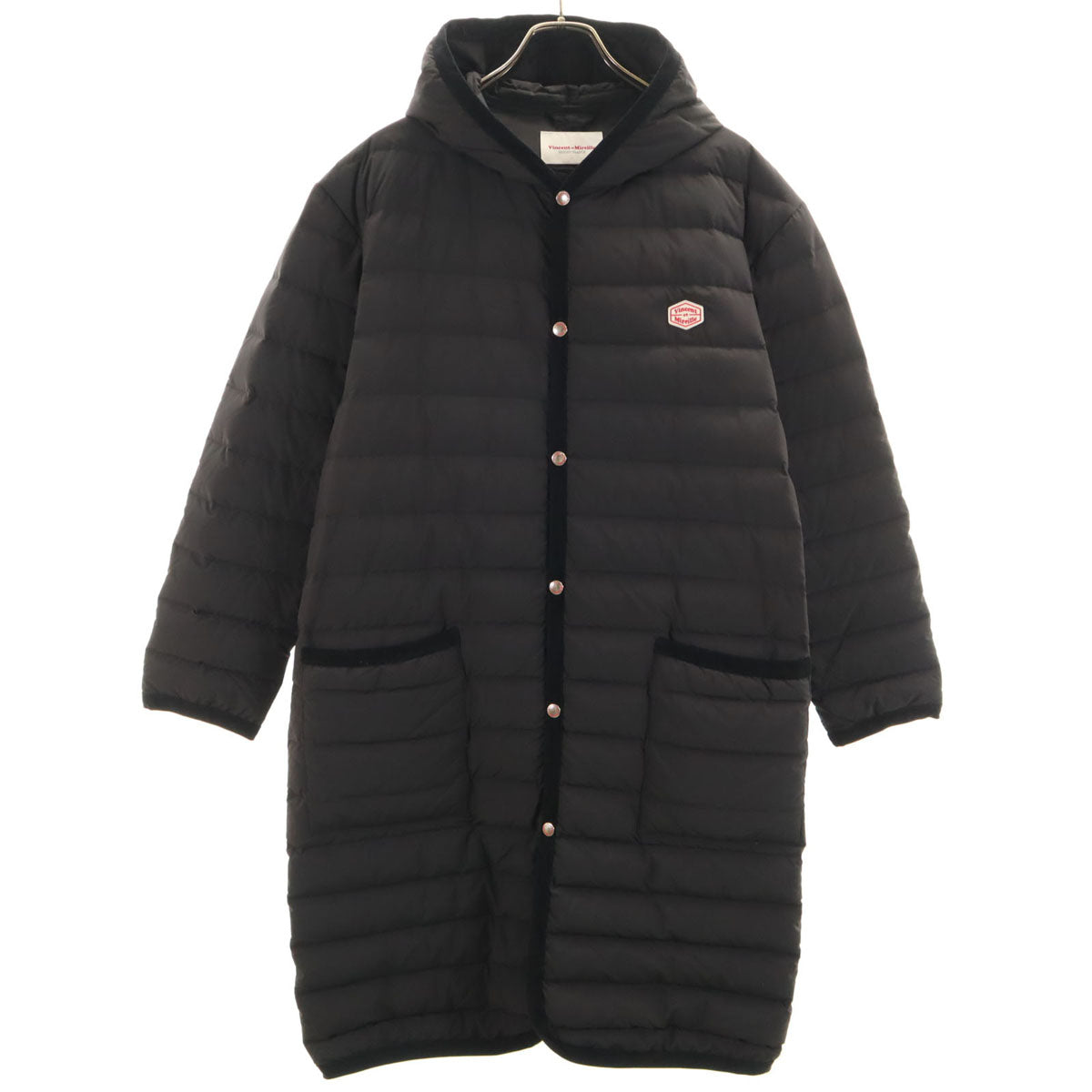 Vincent et Mireille ヴァンソンエミレイユ ダウンコート 40 ブラック レディース