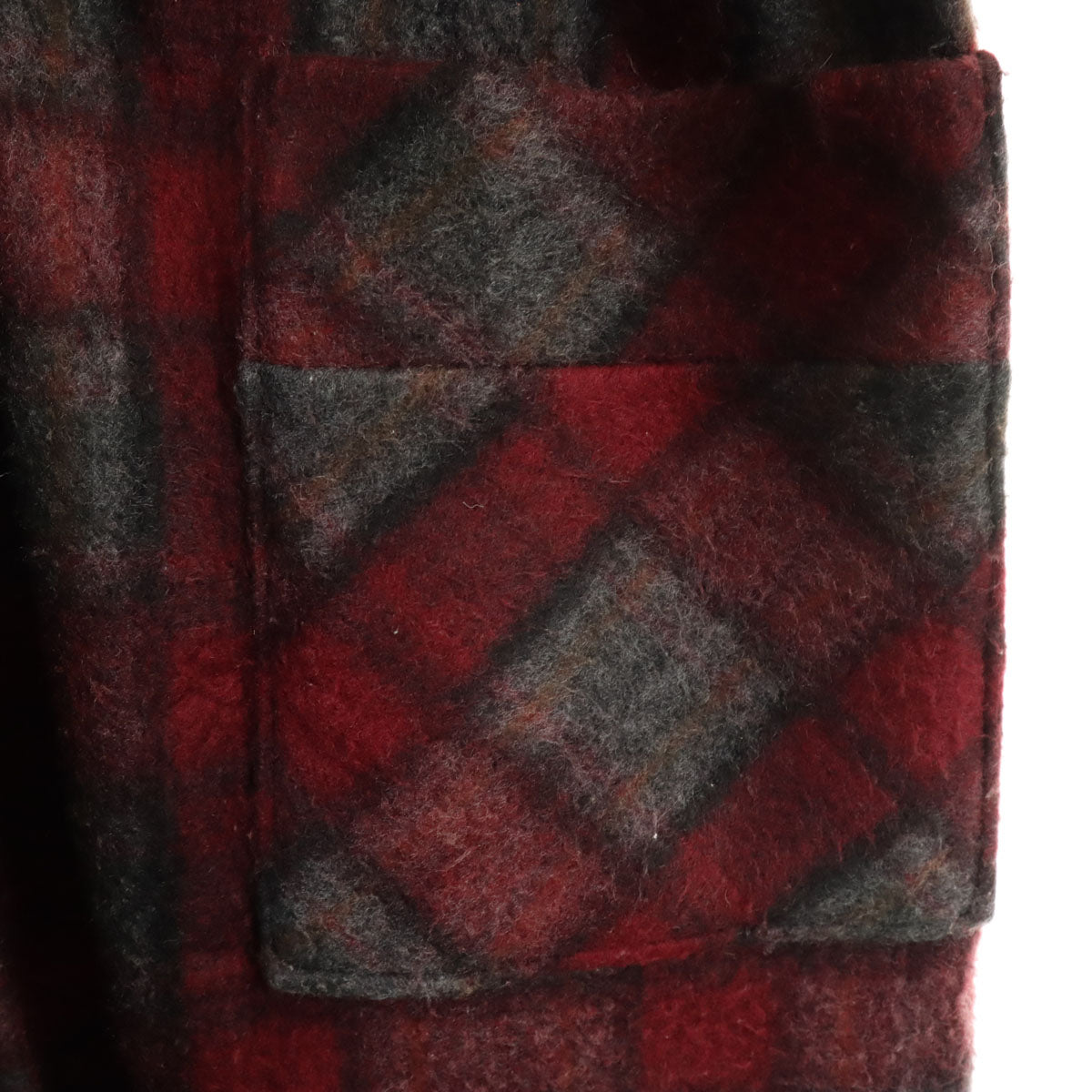 dolar 70s 80s スペイン製 ヴィンテージ チェック柄 ガウンコート M ボルドー メンズ
