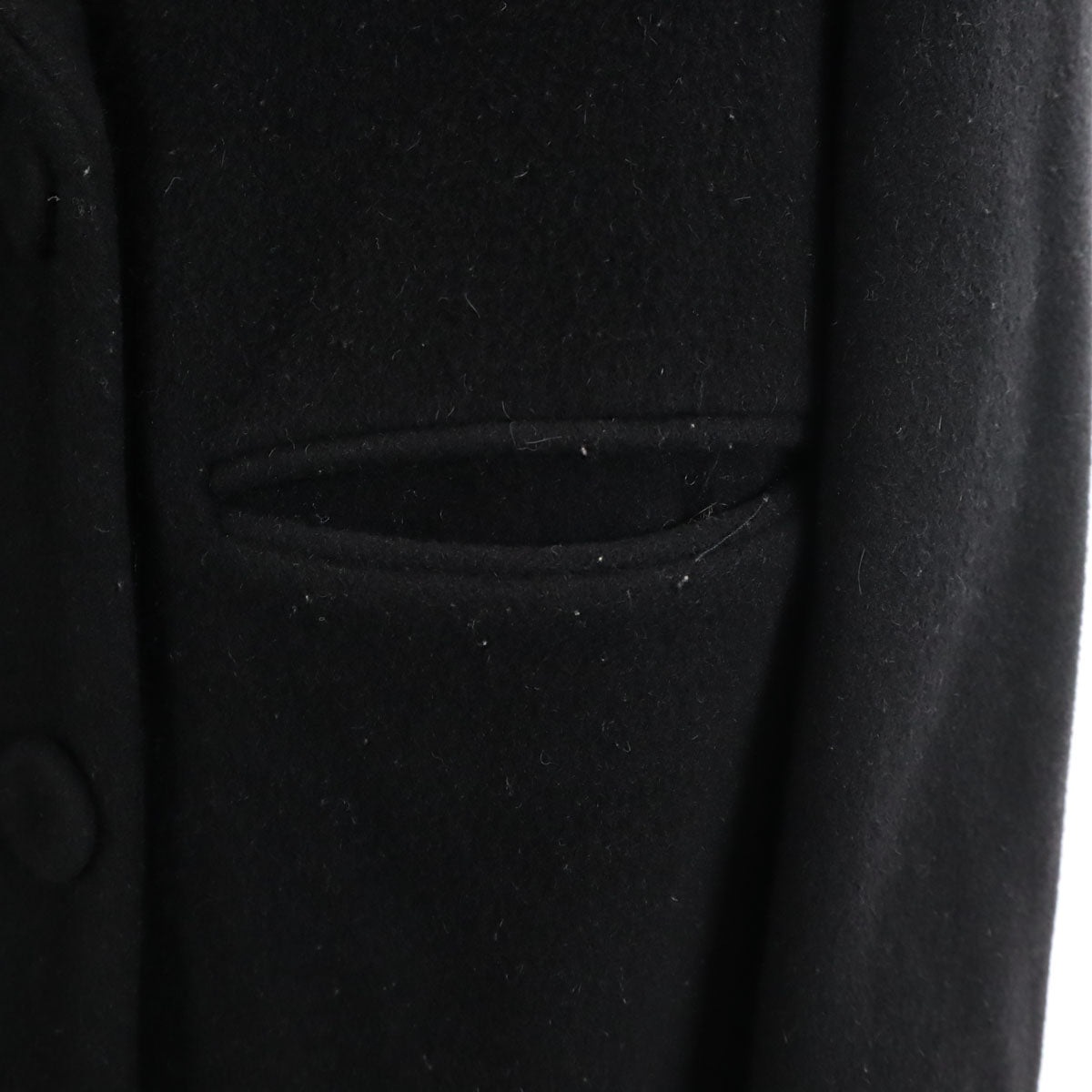 TELA テラ ダブルブレスト コート 42 ブラック ハンガー付き レディース