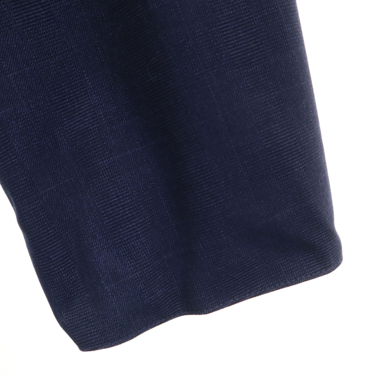 未使用 417EDIFICE フォーワンセブン エディフィス チェック柄 ステンカラーコート L ネイビー ダウンライナー付き メンズ