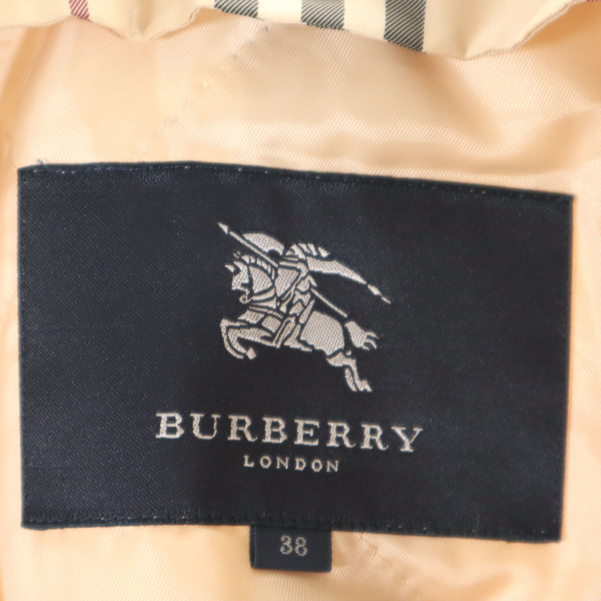 BURBERRY LONDON バーバリーロンドン ノバチェック ステンカラーコート 38 ベージュ 三陽商会 中綿 レディース