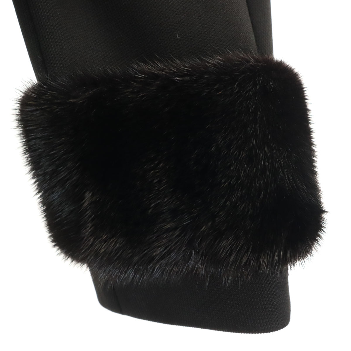 美品 FENDI フェンディ イタリア製 ミンクファー付き ロングコート 40 ブラック レディース