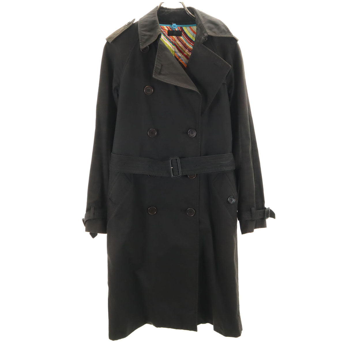 Paul Smith BLACK ポールスミス ブラック トレンチコート 40 ブラック ライナー付き レディース