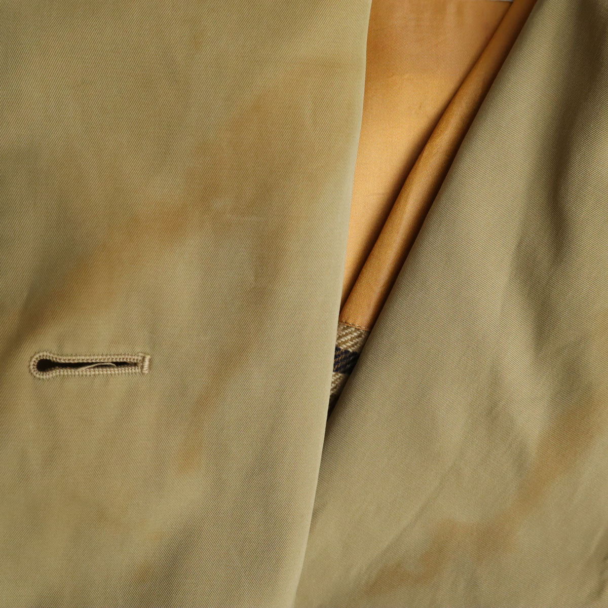 Aquascutum アクアスキュータム 70s 80s イングランド製 ヴィンテージ トレンチコート ベージュ系 ライナー付き メンズ