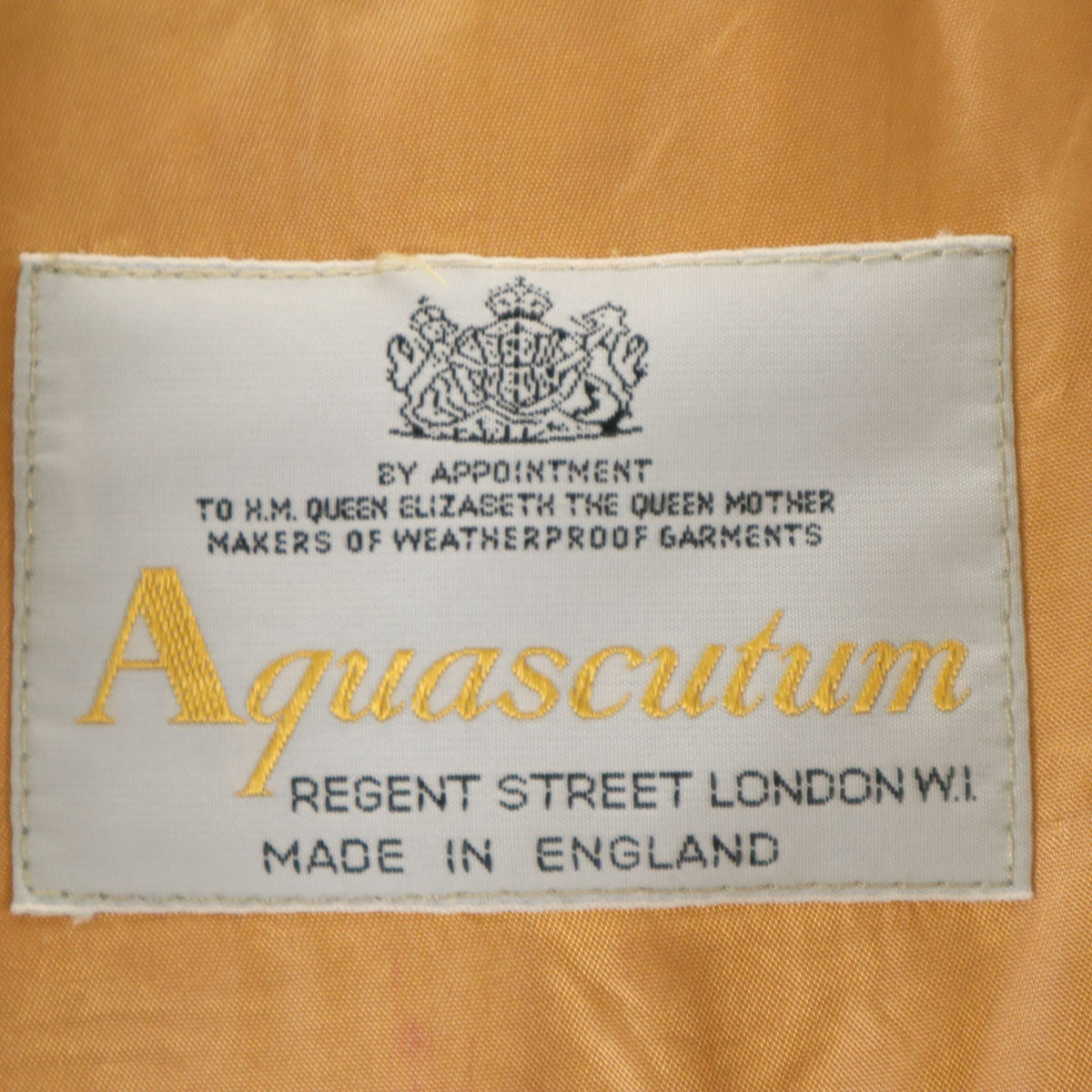 Aquascutum アクアスキュータム 70s 80s イングランド製 ヴィンテージ トレンチコート ベージュ系 ライナー付き メンズ