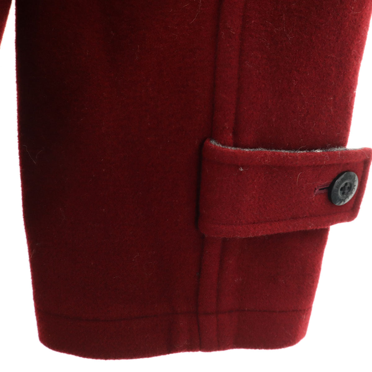 BURBERRY BLACK LABEL バーバリーブラックレーベル 日本製 ウールブレンド ダッフルコート LL レッド系 三陽商会 メンズ
