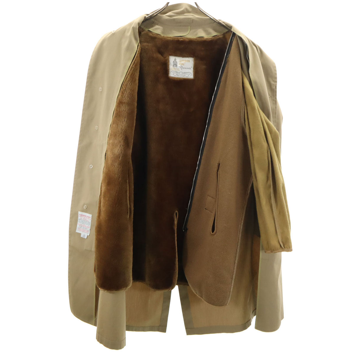 LONDON FOG ロンドンフォグ 80s ヴィンテージ ステンカラーコート 38 ベージュ系 ライナー メンズ