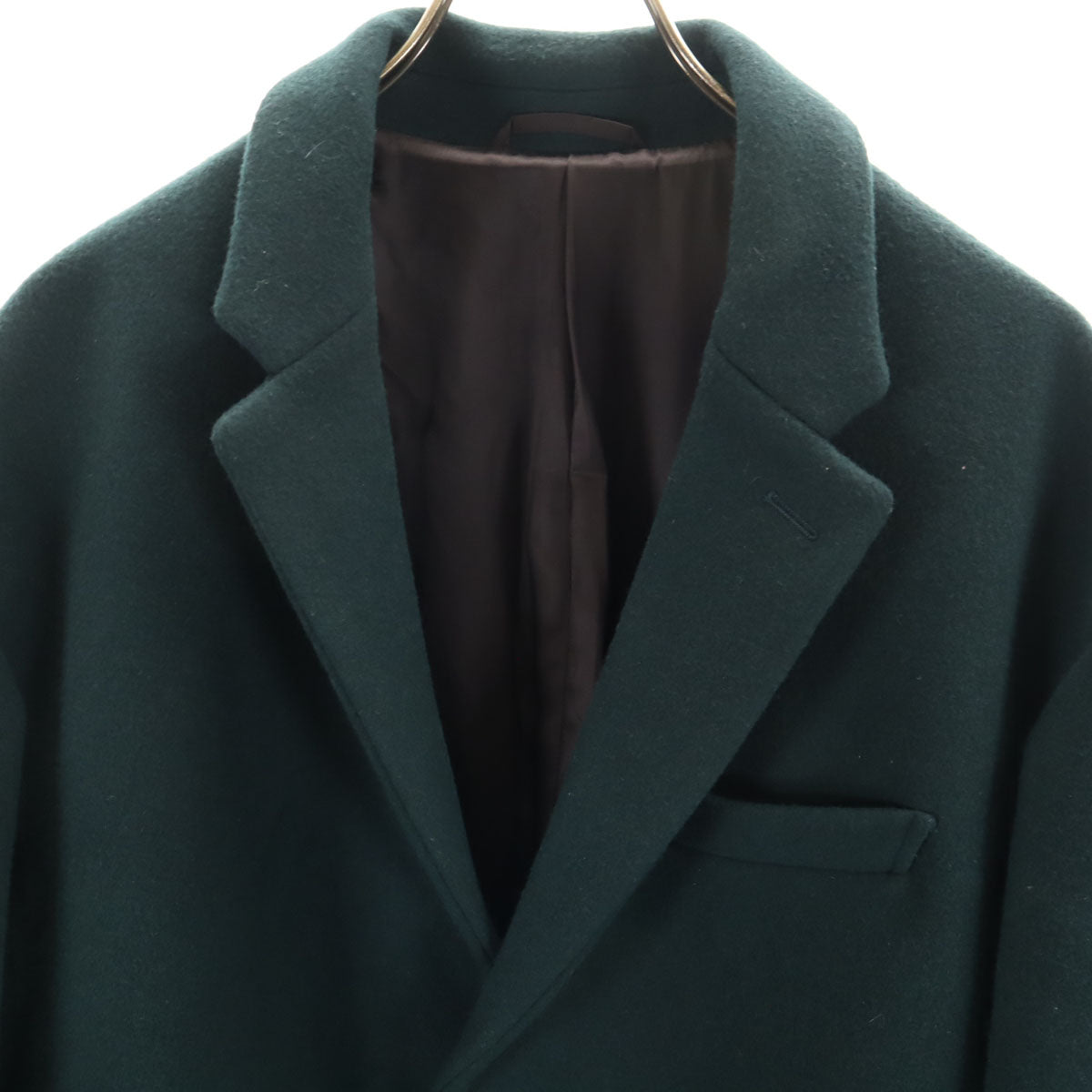 UNITED TOKYO ユナイテッドトウキョウ 日本製 メルトン チェスターコート 3 深緑 メンズ
