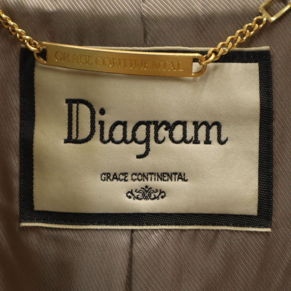 Diagram ダイアグラム 日本製 ウールブレンド チェスターコート 36 ベージュ系 レディース