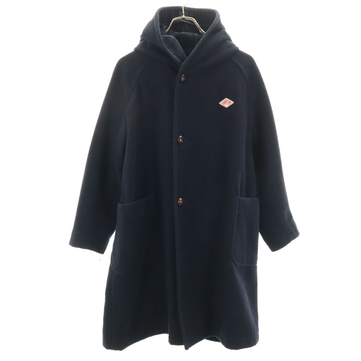 Danton ダントン 日本製 コート 36 ネイビー くるみボタン メンズ