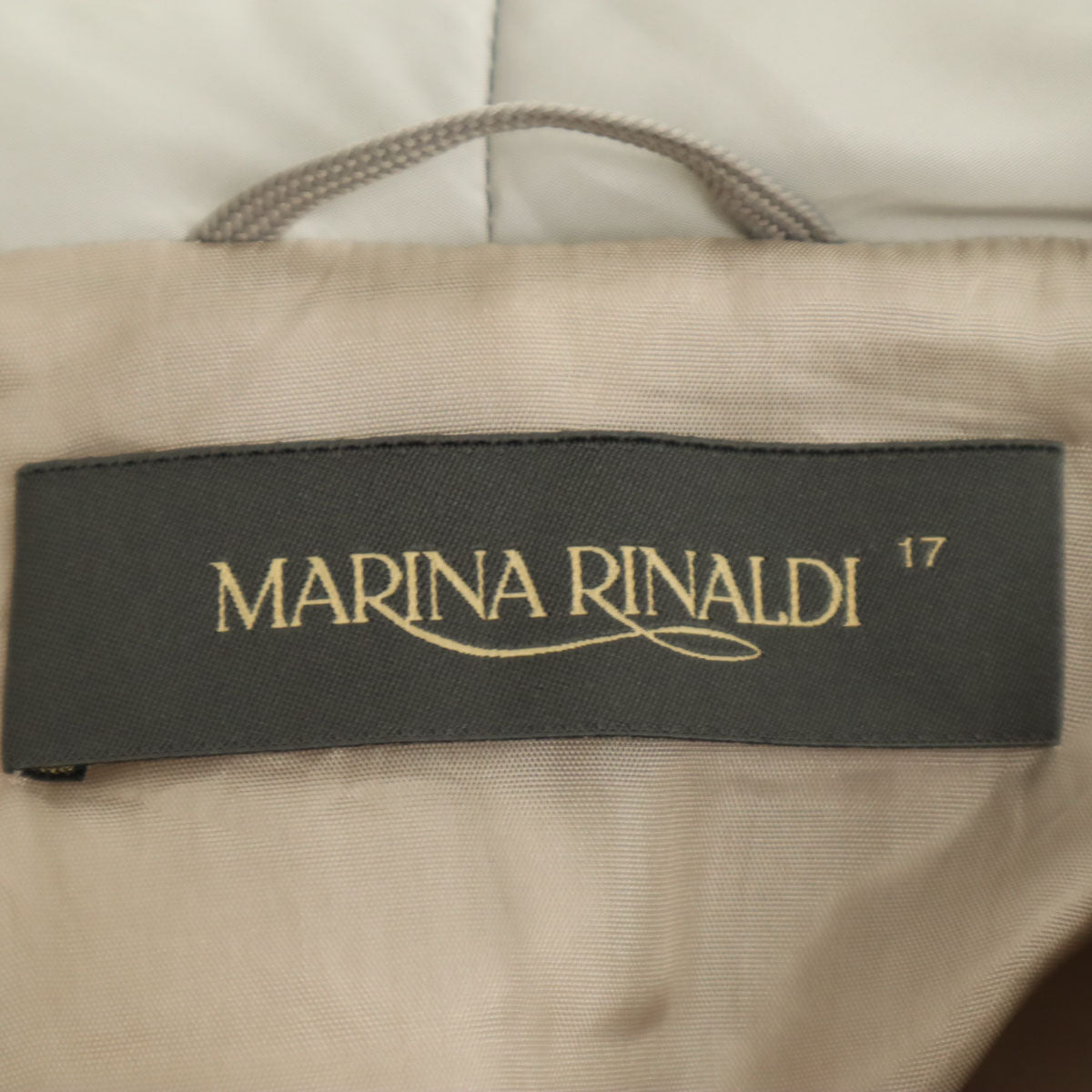 MARINA RINALDI マリナリナルディ フーデッド 中綿コート 17 グレー レディース