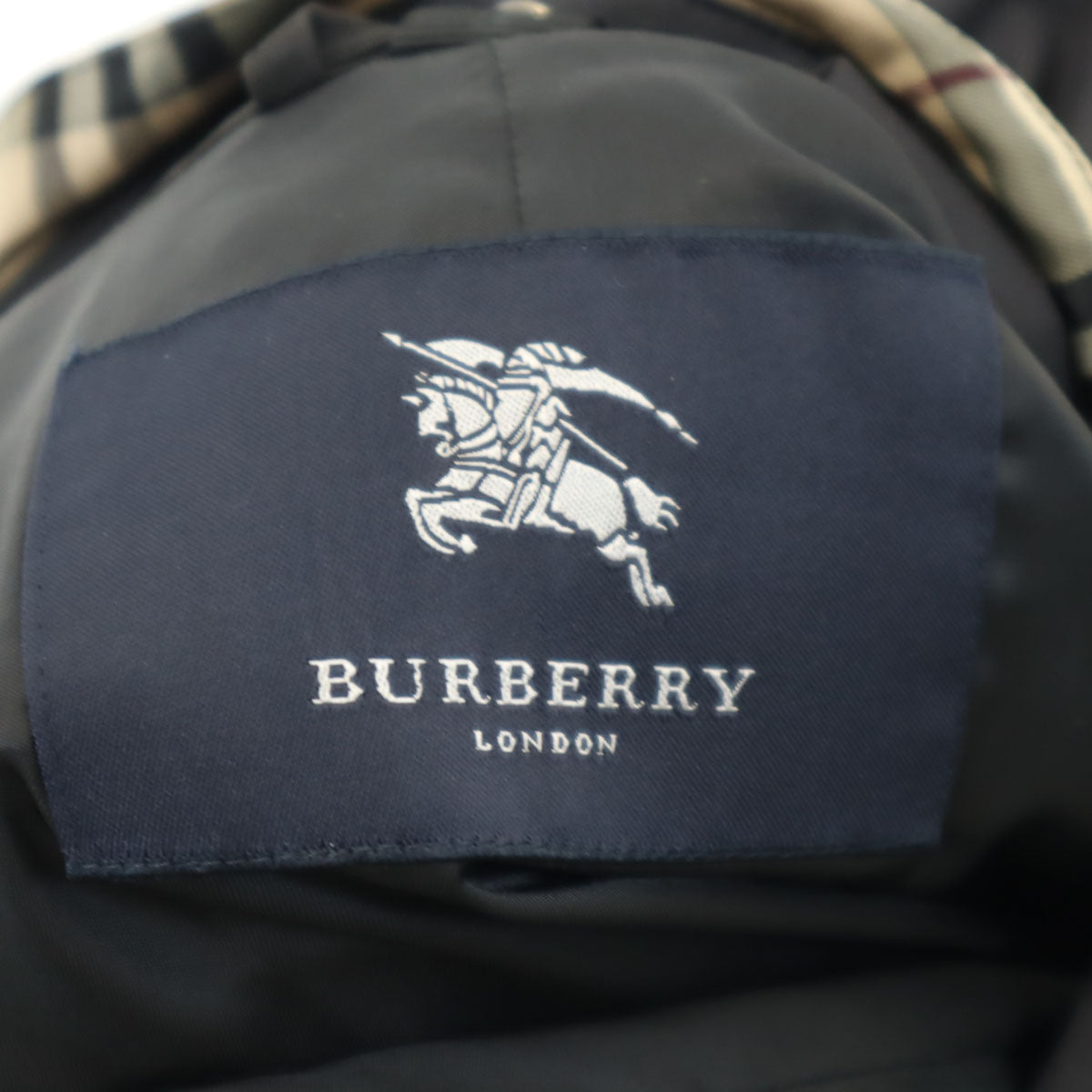 BURBERRY LONDON バーバリーロンドン 日本製 スタンドカラー コート M チャコールブラック ライナー付き 三陽商会 メンズ