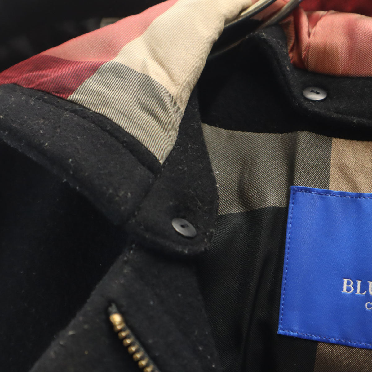 BLUE LABEL CRESTBRIDGE ブルーレーベルクレストブリッジ ウールコート 38 ブラック レディース