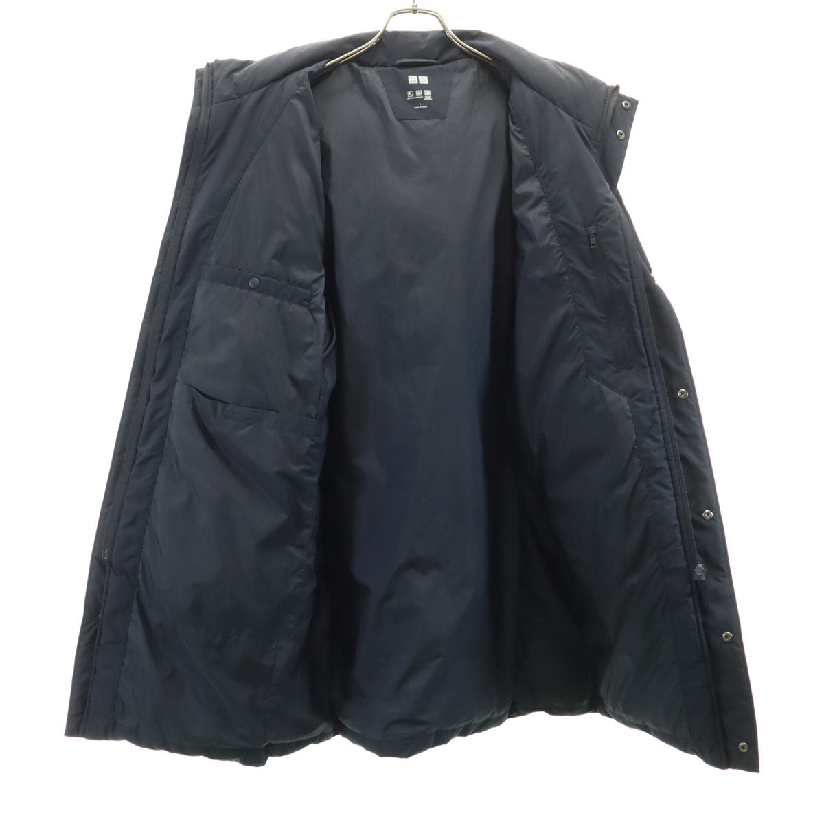 UNIQLO ユニクロ シームレス ダウンコート L ネイビー メンズ
