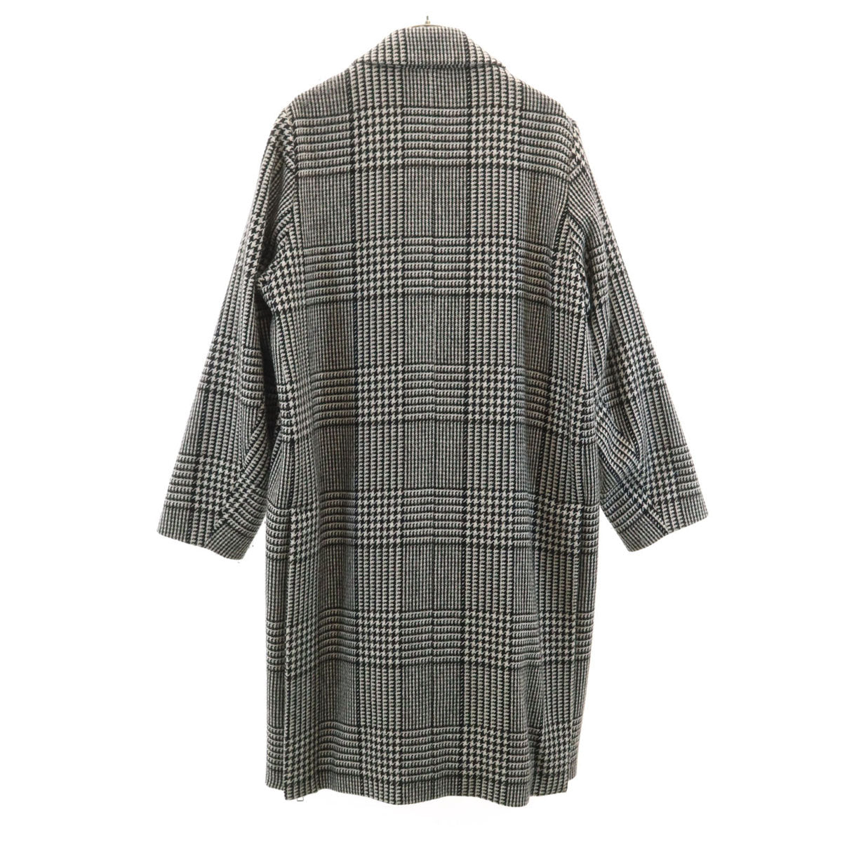 Munich ミューニック 日本製 ウール 千鳥柄 コート S ブラック系 レディース