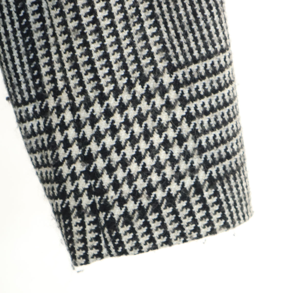 Munich ミューニック 日本製 ウール 千鳥柄 コート S ブラック系 レディース