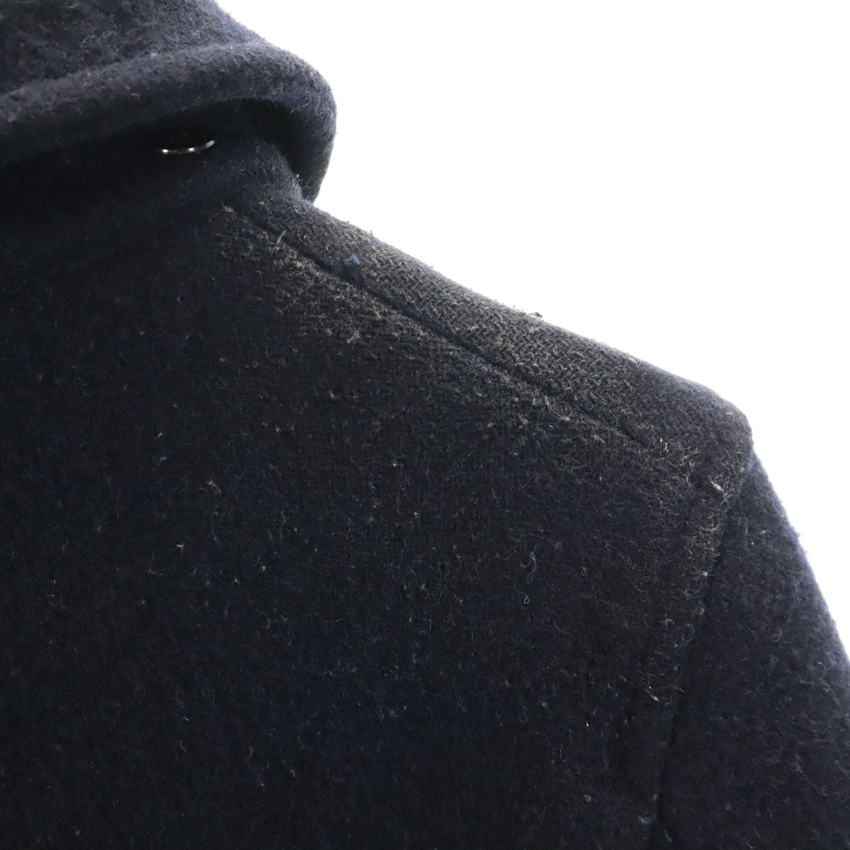 Danton ダントン 日本製 ウールモッサ ロングコート 36 ネイビー レディース