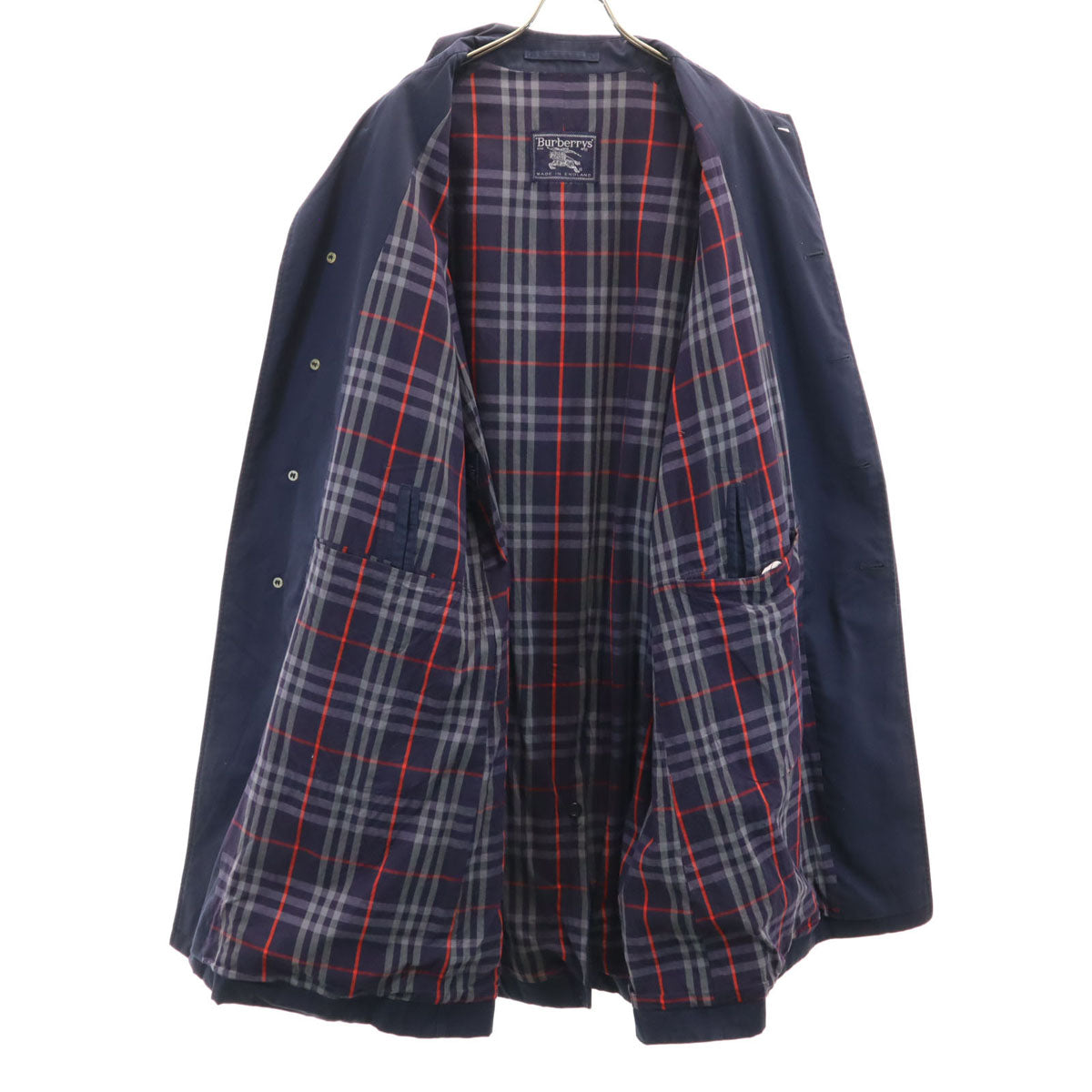 Burberrys バーバリーズ 90s 英国製 オールド ステンカラーコート 50 ネイビー メンズ