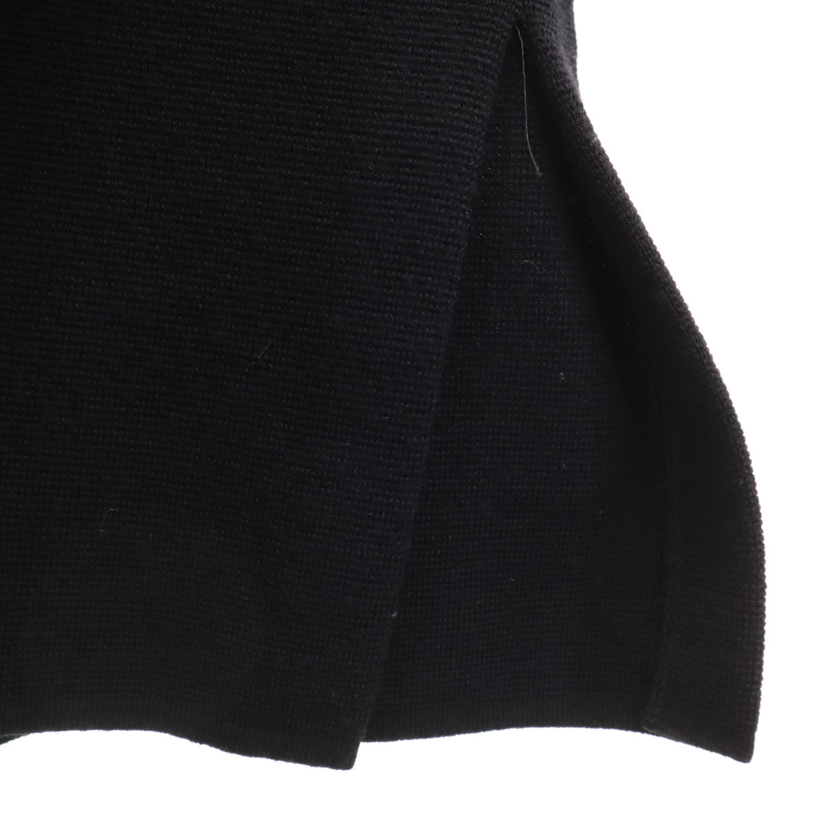 YVES SAINT LAURENT イヴサンローラン 90s 日本製 オールド 長袖 ニット ワンピース M ブラック ペチコート付き レディース