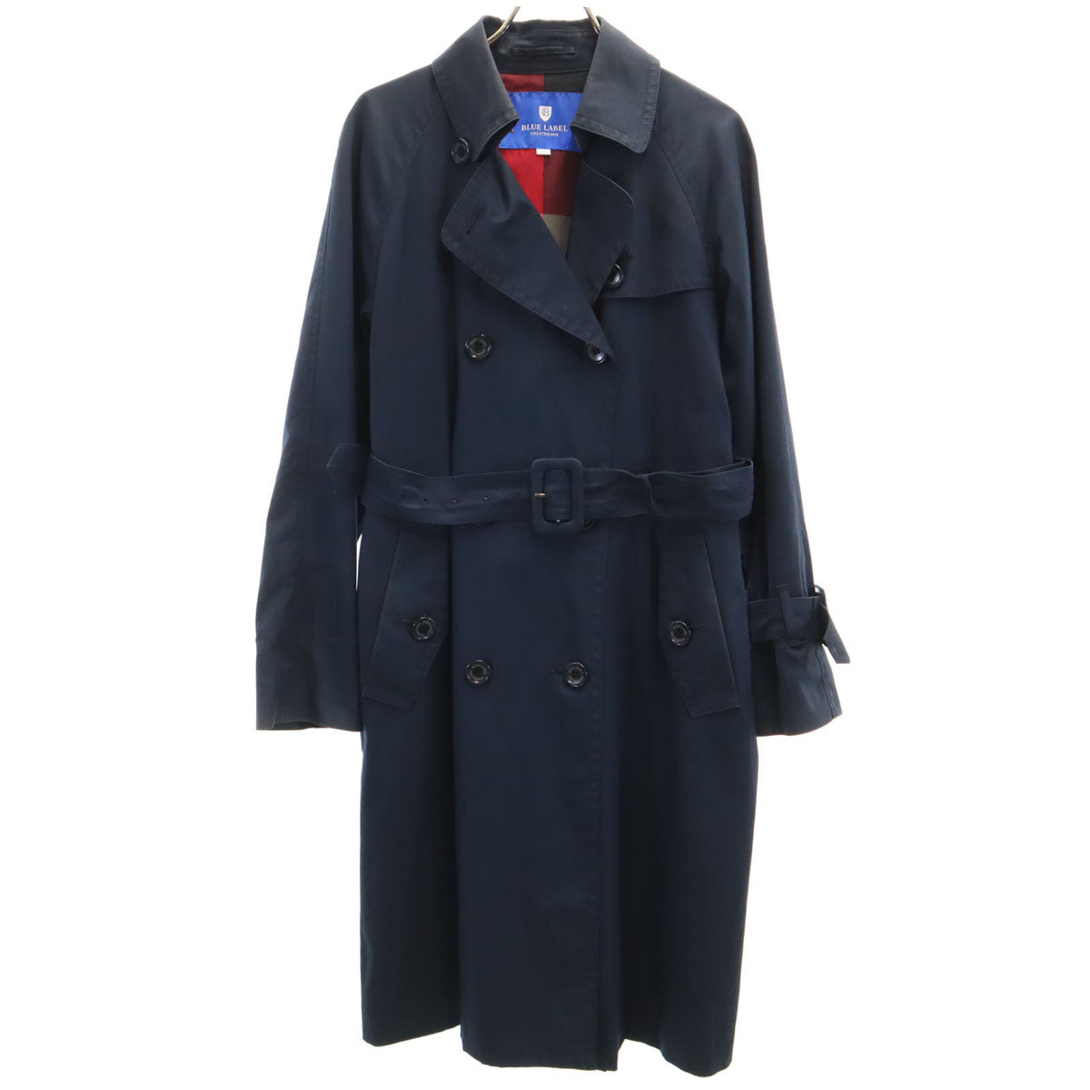 BLUE LABEL CRESTBRIDGE ブルーレーベルクレストブリッジ トレンチコート 38 ネイビー レディース
