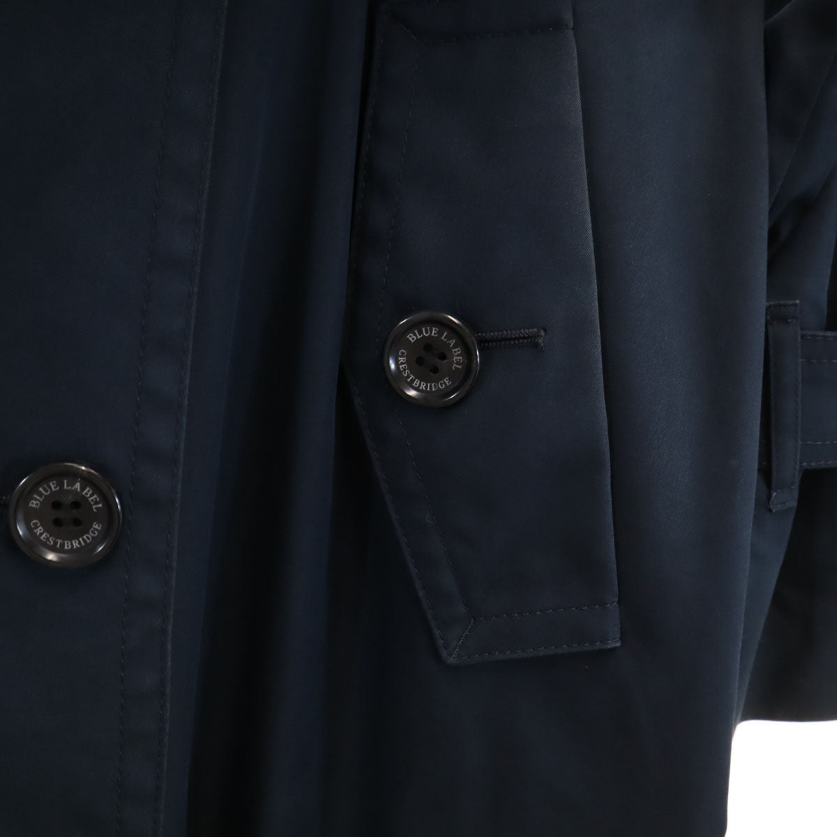 BLUE LABEL CRESTBRIDGE ブルーレーベルクレストブリッジ トレンチコート 38 ネイビー レディース
