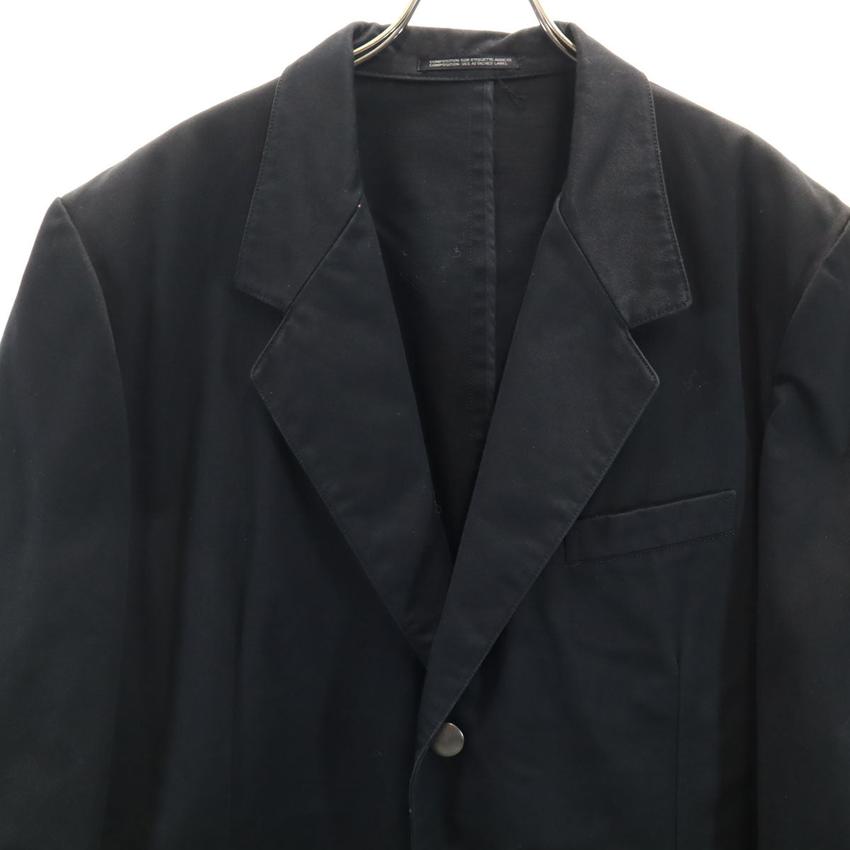 Yohji Yamamoto POUR HOMME ヨウジヤマモトプールオム 日本製 チェスターコート 2 ブラック メンズ