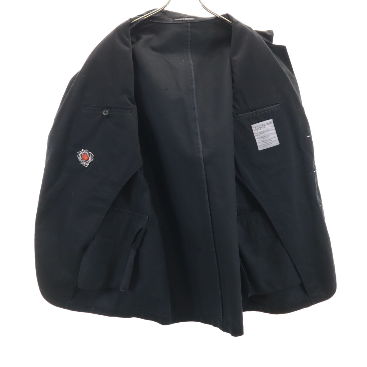 Yohji Yamamoto POUR HOMME ヨウジヤマモトプールオム 日本製 チェスターコート 2 ブラック メンズ