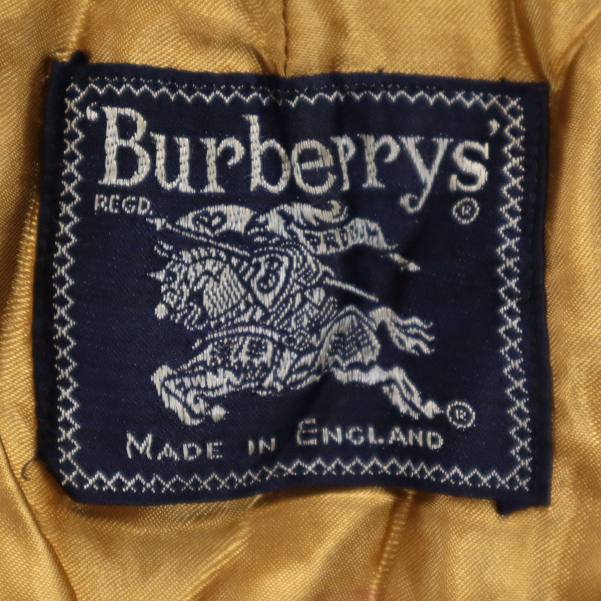 Burberrys バーバリーズ 80s 英国製 ヴィンテージ ステンカラーコート 36 オリーブ系 ライナー付き メンズ