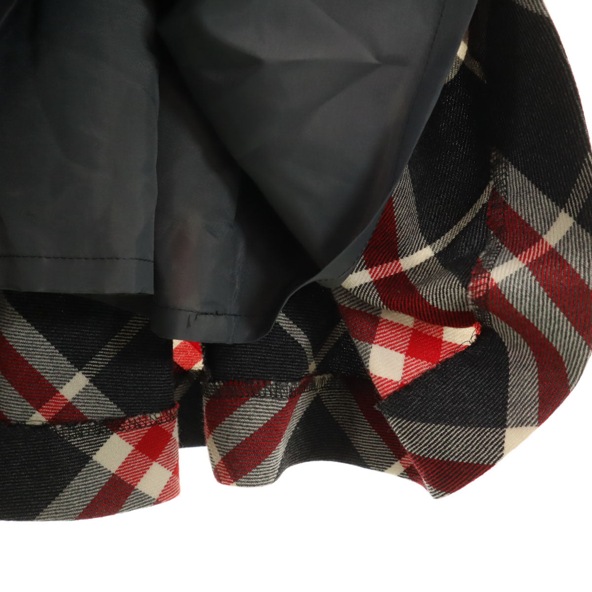 BURBERRY LONDON BLUE LABEL バーバリー ロンドン ブルーレーベル 日本製 チェック柄 ノースリーブ ワンピース 38 チャコールグレー 三陽商会 レディース