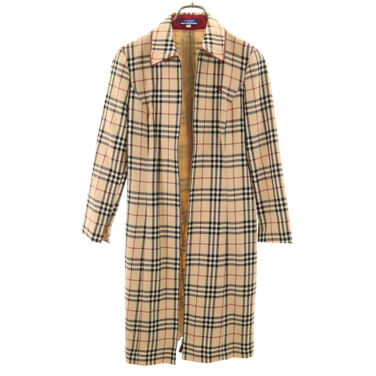 BURBERRY LONDON BLUE LABEL バーバリー ロンドン ブルーレーベル ノバチェック コート 38 ベージュ 三陽商会 レディース