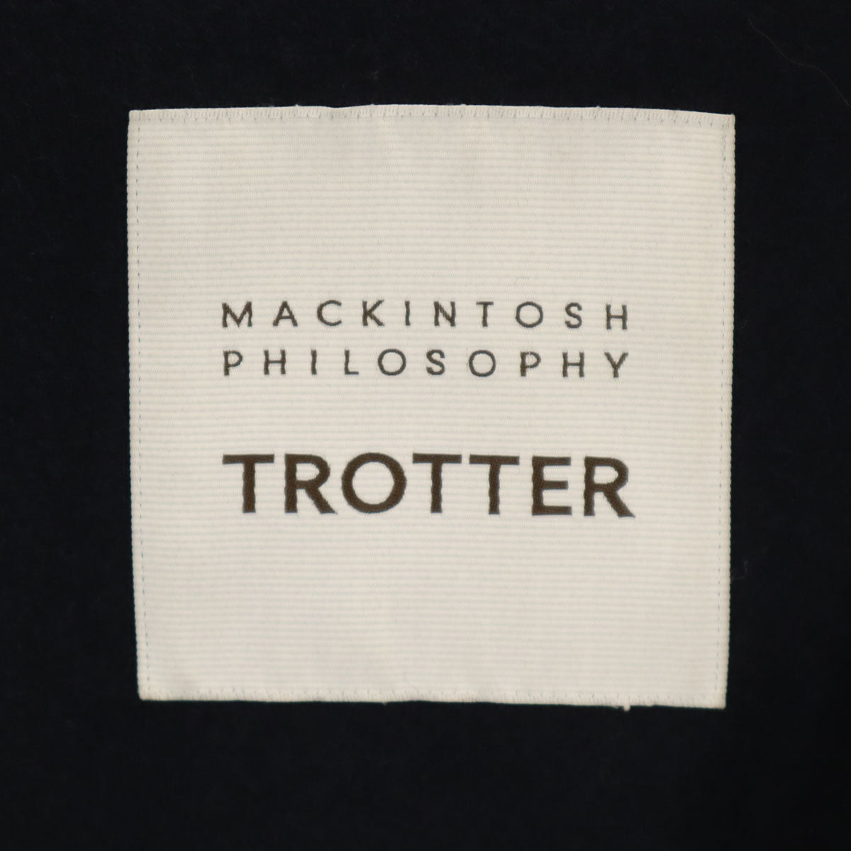 MACKINTOSH PHILOSOPHY マッキントッシュフィロソフィー トロッターシリーズ ステンカラーコート 40 ネイビー ライナー付き メンズ