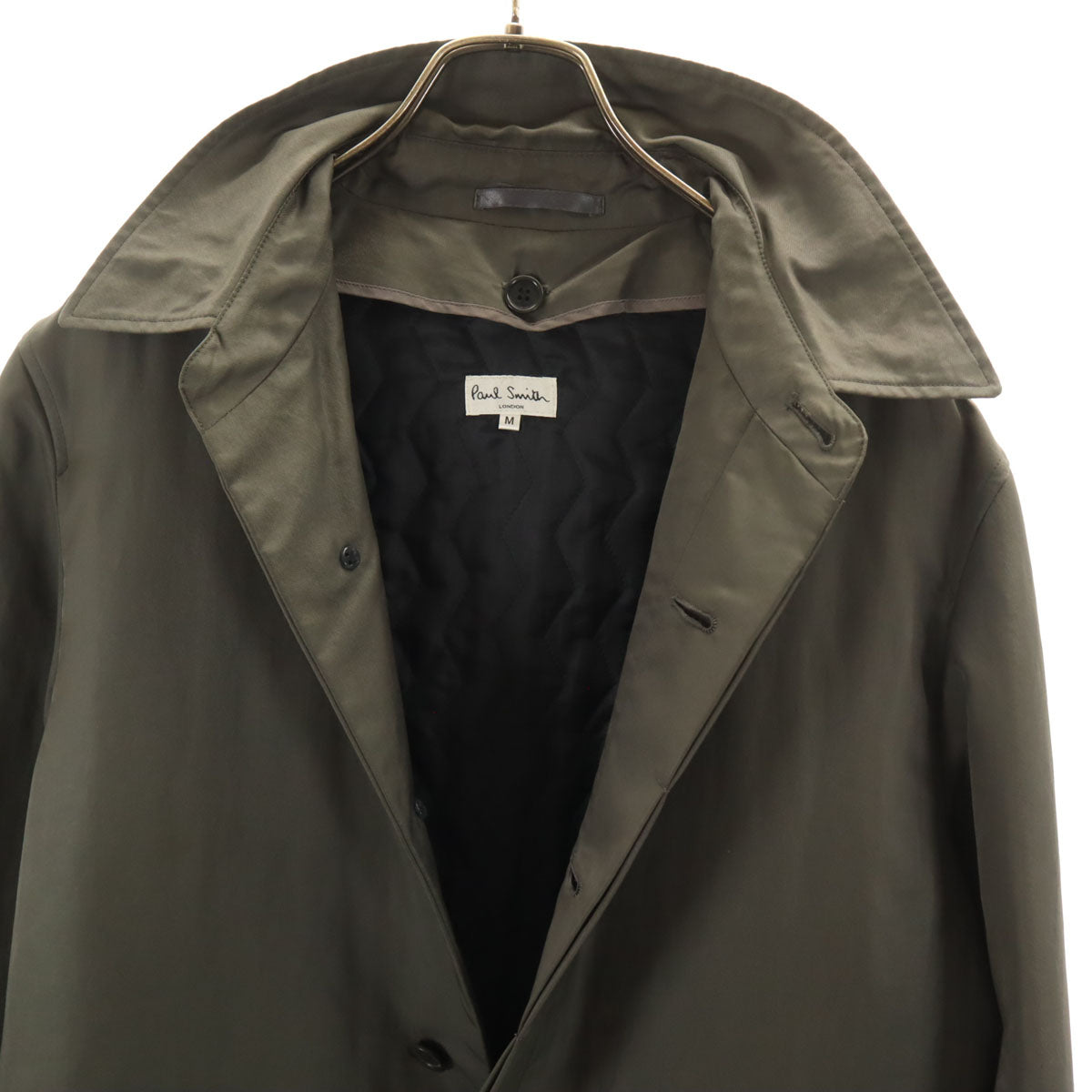 Paul Smith LONDON ポールスミスロンドン 日本製 ステンカラーコート M チャコールグレー ライナー付き メンズ