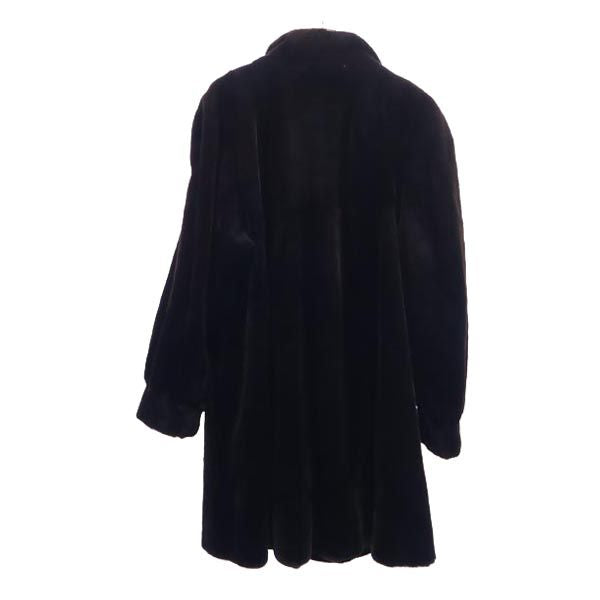 SAGA MINK サガミンク リアルファー コート 焦茶系 毛皮 レディース