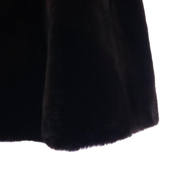 SAGA MINK サガミンク リアルファー コート 焦茶系 毛皮 レディース