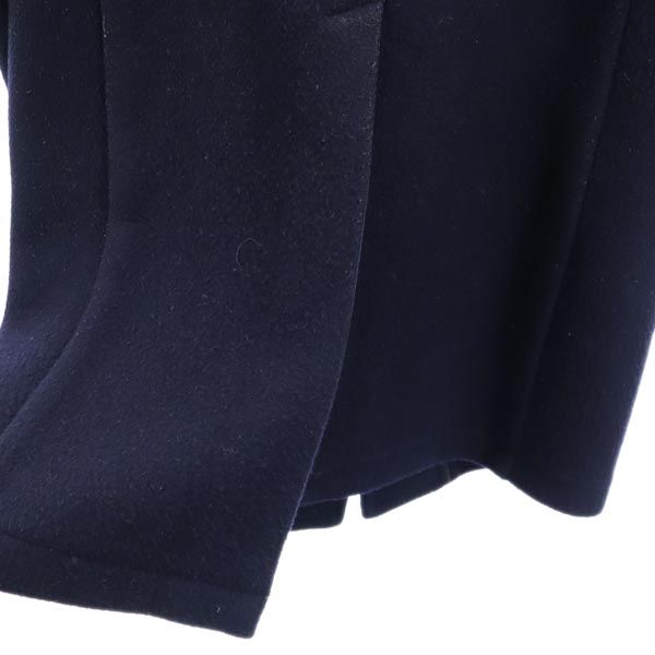 ダントン ウールブレンド ロゴ刺繍 コート 40 ネイビー Danton レディース