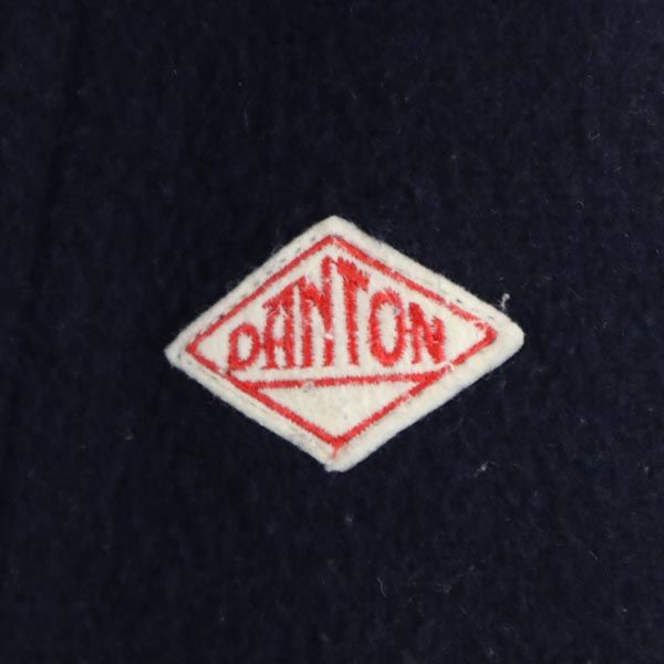 ダントン ウールブレンド ロゴ刺繍 コート 40 ネイビー Danton レディース