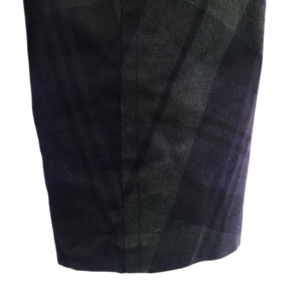 COMMONPEOPLE コモンピープル ウールブレンド チェック柄 コート S ネイビー×緑 メンズ