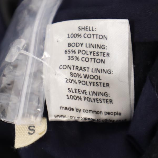 COMMONPEOPLE コモンピープル ウールブレンド チェック柄 コート S ネイビー×緑 メンズ