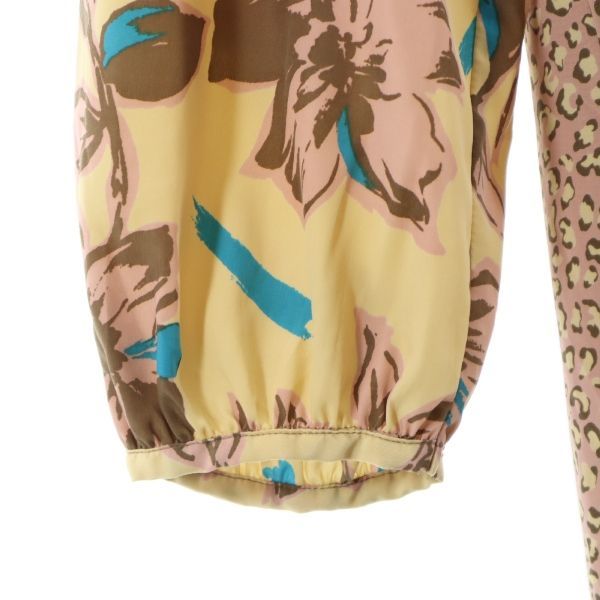 Lily Brown リリーブラウン 総柄 長袖 ロングワンピース F パッチワーク風 レディース