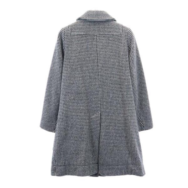 SEE BY CHLOE シーバイクロエ アルパカ モヘア ブレンド ウール 千鳥格子柄 コート I 38 黒×白 レディース
