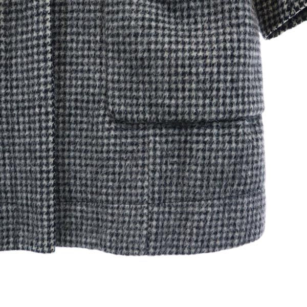 SEE BY CHLOE シーバイクロエ アルパカ モヘア ブレンド ウール 千鳥格子柄 コート I 38 黒×白 レディース